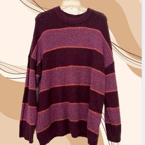 American Eagle Oversize Striped Knit Sweater